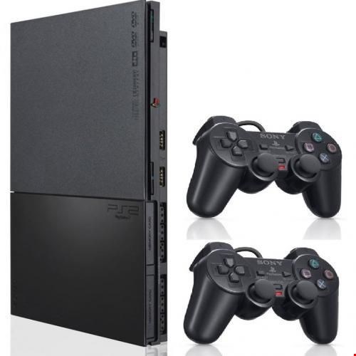 پلی استیشن 2 اسلیم PS2 سی دی خور و فلش خور، دو دسته